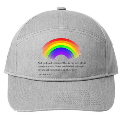 Christian Rainbow Scripture 7-Panel Snapback Hat