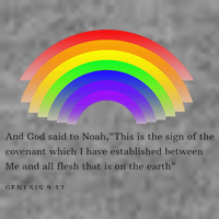 Christian Rainbow Scripture 7-Panel Snapback Hat