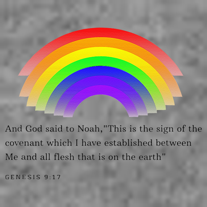 Christian Rainbow Scripture Toddler Hoodie