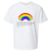 Christian Rainbow Scripture Sueded Cloud Jersey T-Shirt