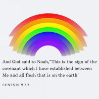 Christian Rainbow Scripture Sueded Cloud Jersey T-Shirt