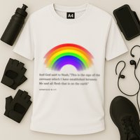 Christian Rainbow Scripture Performance Shirt
