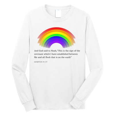 Christian Rainbow Scripture Long Sleeve Shirt