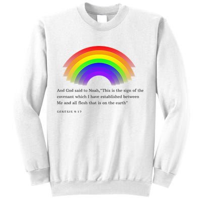 Christian Rainbow Scripture Sweatshirt