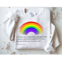 Christian Rainbow Scripture Sweatshirt