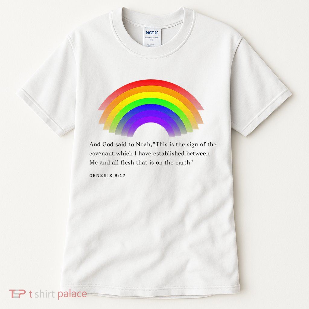 Christian Rainbow Scripture Tall T-Shirt