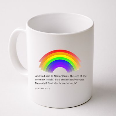 Christian Rainbow Scripture Mug
