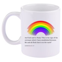 Christian Rainbow Scripture 11oz C Handle Ceramic Mug