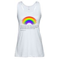 Christian Rainbow Scripture Ladies Essential Flowy Tank