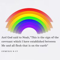 Christian Rainbow Scripture Flatbill Hat