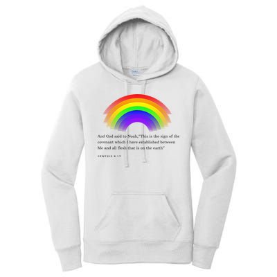 Christian Rainbow Scripture Women's Pullover Hoodie