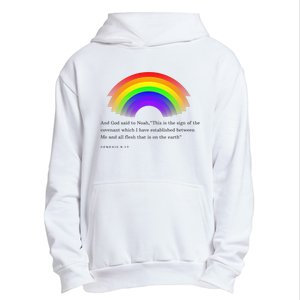 Christian Rainbow Scripture Urban Pullover Hoodie