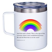 Christian Rainbow Scripture 12oz Stainless Steel Coffee Mug