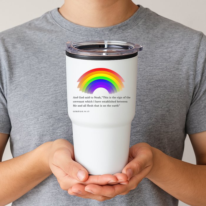 Christian Rainbow Scripture Tumbler
