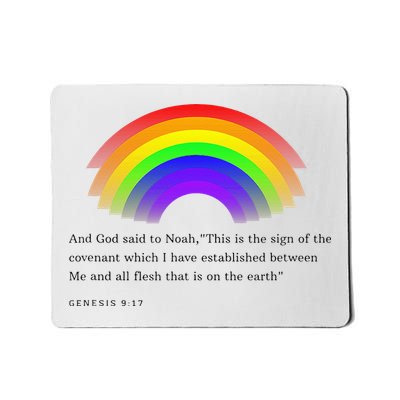 Christian Rainbow Scripture Mousepad