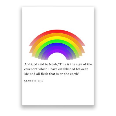 Christian Rainbow Scripture Poster