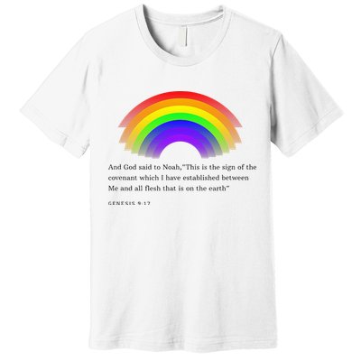 Christian Rainbow Scripture Premium T-Shirt