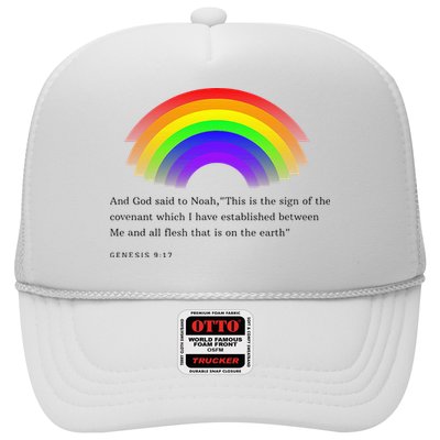 Christian Rainbow Scripture Trucker Hat