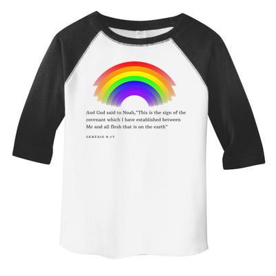 Christian Rainbow Scripture Toddler Fine Jersey T-Shirt