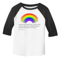 Christian Rainbow Scripture Toddler Fine Jersey T-Shirt