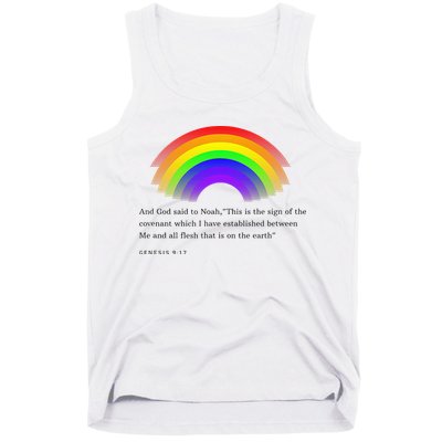 Christian Rainbow Scripture Tank Top