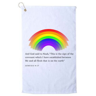 Christian Rainbow Scripture Golf Towel