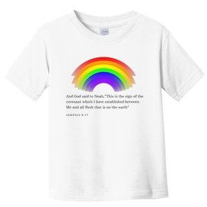 Christian Rainbow Scripture Toddler T-Shirt