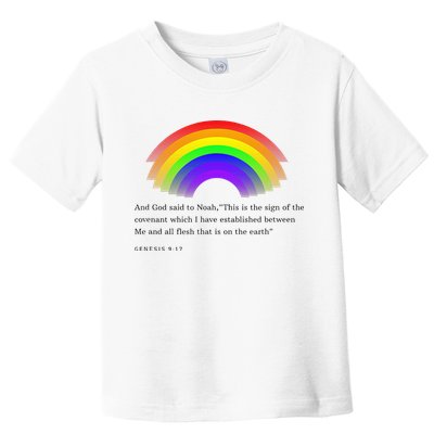 Christian Rainbow Scripture Toddler T-Shirt