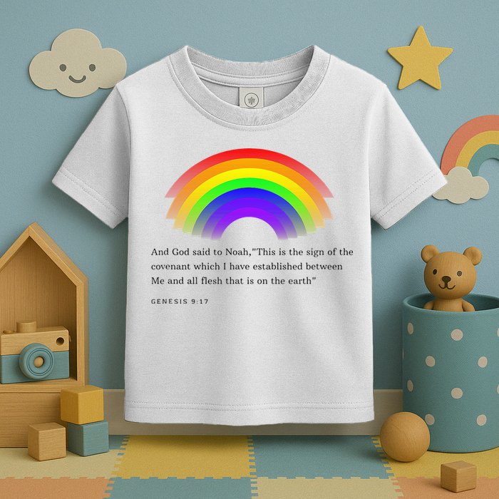 Christian Rainbow Scripture Toddler T-Shirt