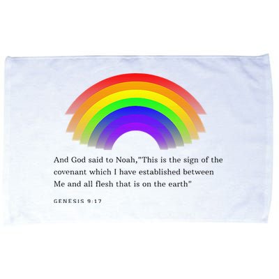 Christian Rainbow Scripture Microfiber Hand Towel