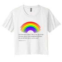 Christian Rainbow Scripture Crop Top