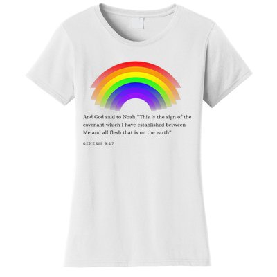 Christian Rainbow Scripture Women's T-Shirt