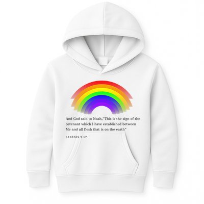 Christian Rainbow Scripture Kids Hoodie