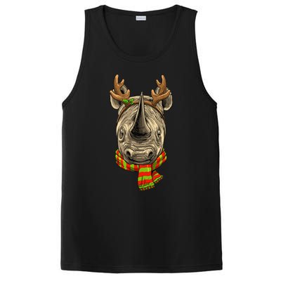 Christmas Rhinoceros Santa Clause Reindeer Xmas Safari Rhino PosiCharge Competitor Tank