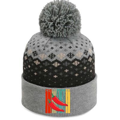 Chillipepper Retro Sunset The Baniff Cuffed Pom Beanie