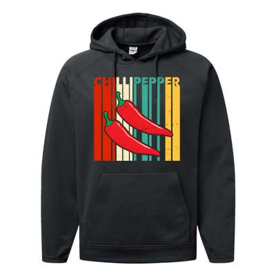 Chillipepper Retro Sunset Performance Fleece Hoodie