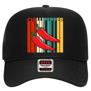 Chillipepper Retro Sunset High Crown Mesh Back Trucker Hat