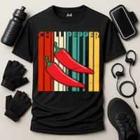 Chillipepper Retro Sunset Cooling Performance Crew T-Shirt