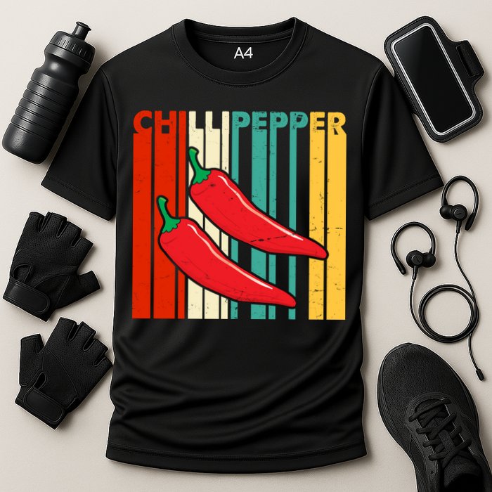 Chillipepper Retro Sunset Cooling Performance Crew T-Shirt