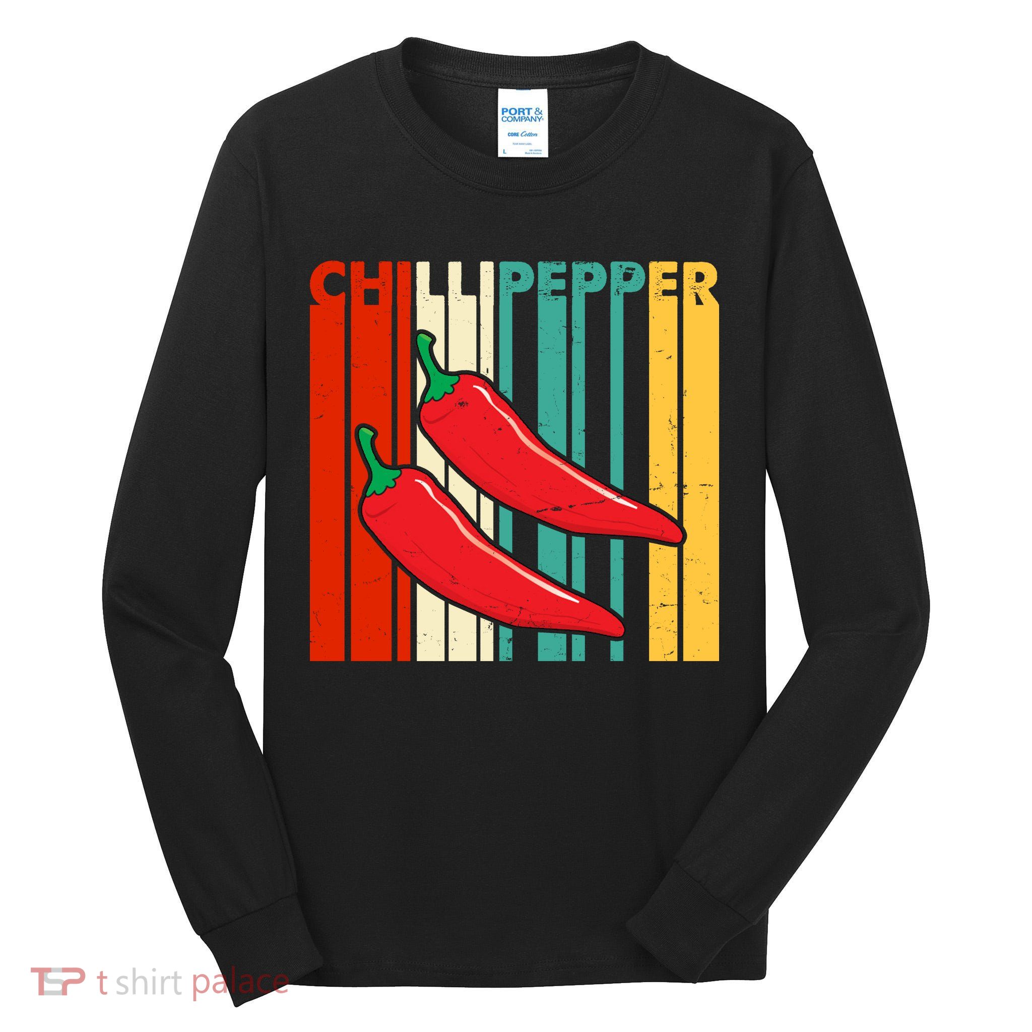 Chillipepper Retro Sunset Tall Long Sleeve T-Shirt
