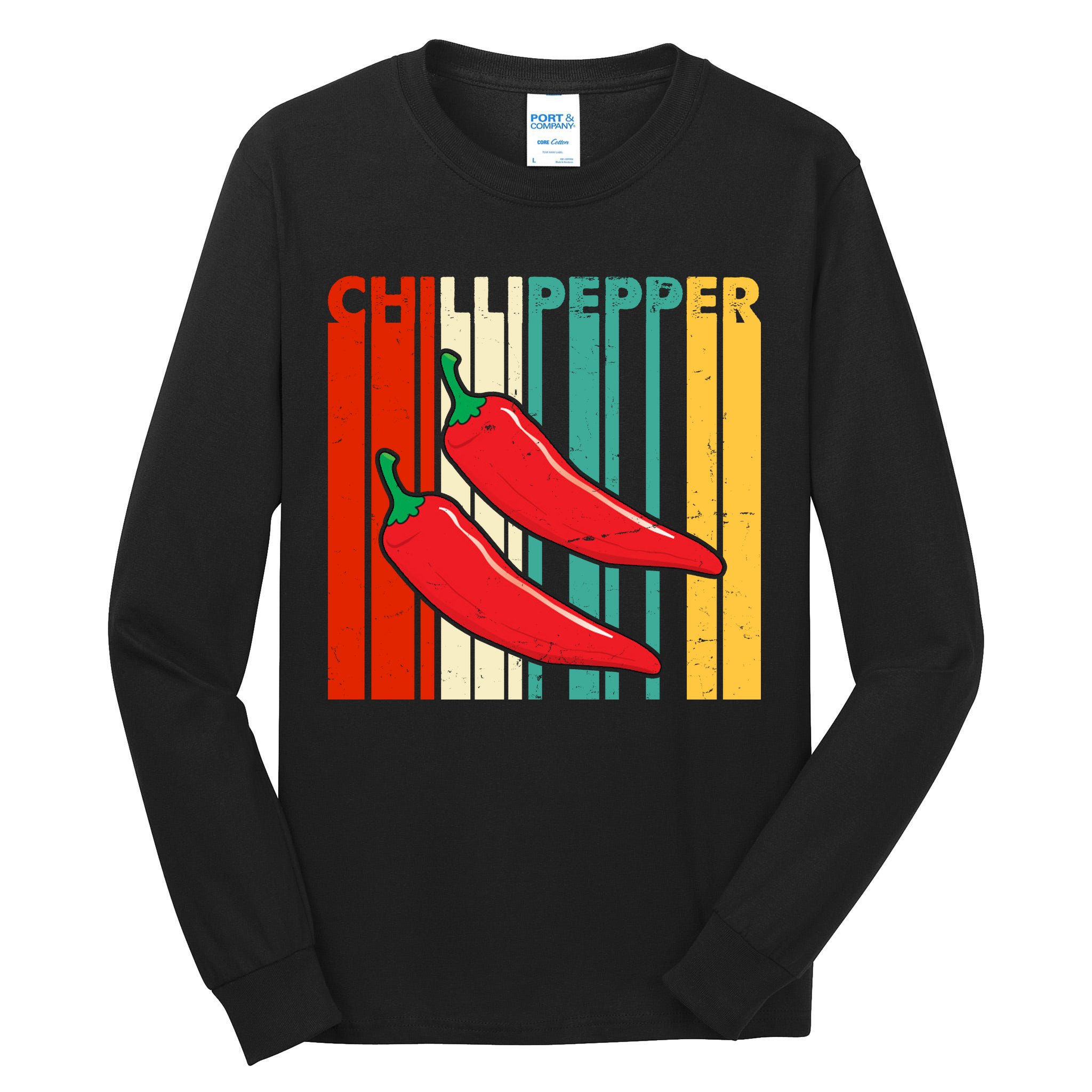 Chillipepper Retro Sunset Tall Long Sleeve T-Shirt