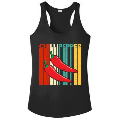 Chillipepper Retro Sunset Ladies PosiCharge Competitor Racerback Tank