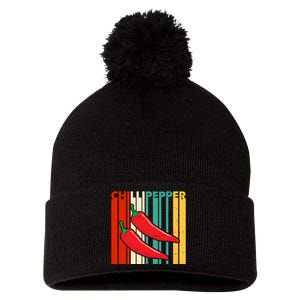 Chillipepper Retro Sunset Pom Pom 12in Knit Beanie