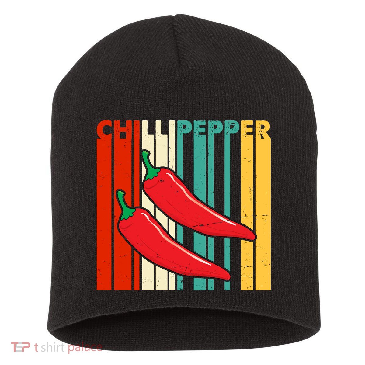 Chillipepper Retro Sunset Short Acrylic Beanie
