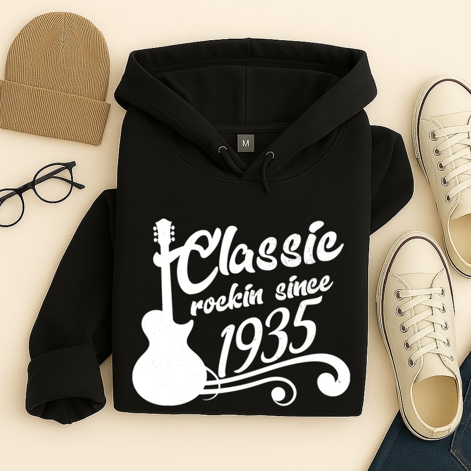 Classic Rockin Since 1935 90th Birthday Hoodie