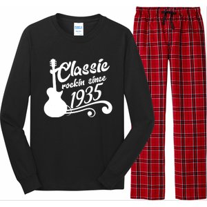 Classic Rockin Since 1935 90th Birthday Long Sleeve Pajama Set