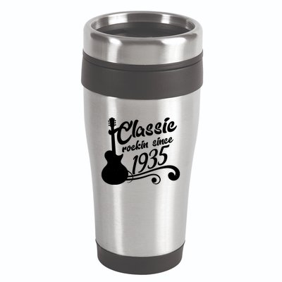 Classic Rockin Since 1935 90th Birthday 16oz Travel Tumbler