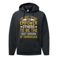 Conflict Resolution Specialist Quote Performance Fleece Hoodie