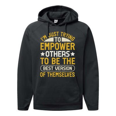 Conflict Resolution Specialist Quote Performance Fleece Hoodie