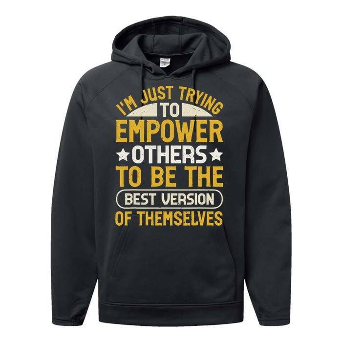 Conflict Resolution Specialist Quote Performance Fleece Hoodie